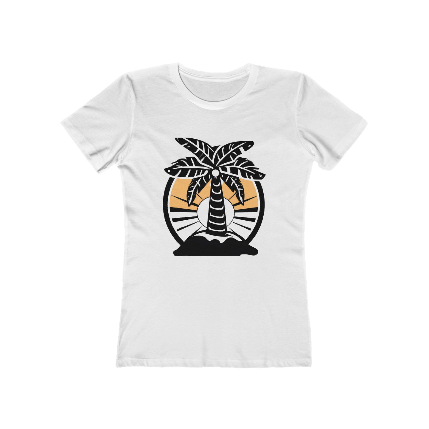 Royal Sun Generative Palm Tree T-shirt - Boyfriend Tee