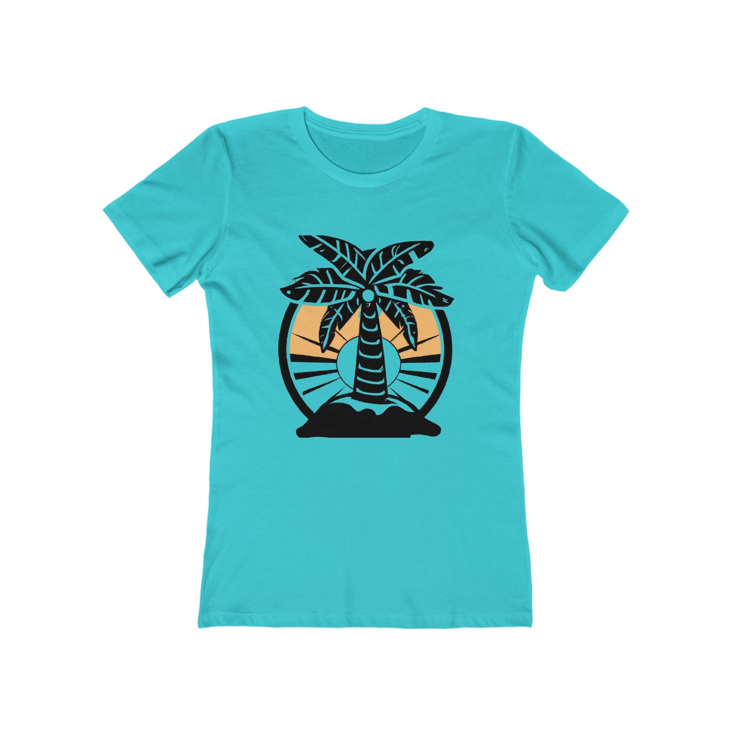 Royal Sun Generative Palm Tree T-shirt - Boyfriend Tee